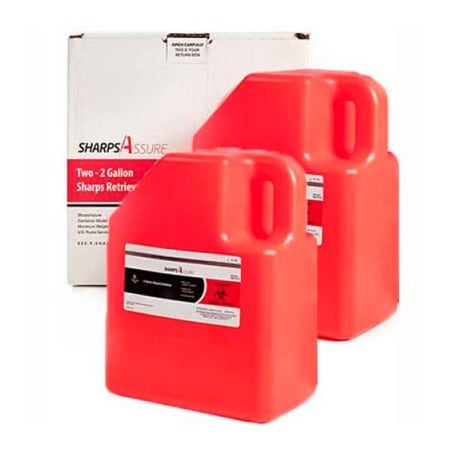 Post Medical Sharps Assure Two - 2 Gallon Sharps Retrieval Program SA2G2